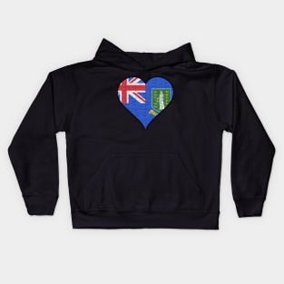 British Virgin Islanders Jigsaw Puzzle Heart Design - Gift for British Virgin Islanders With British Virgin Islands Roots Kids Hoodie